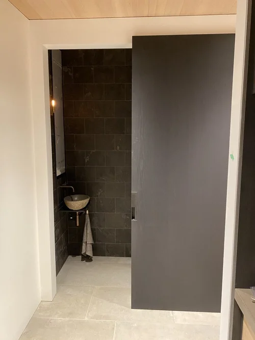 Architectural wood finish detail